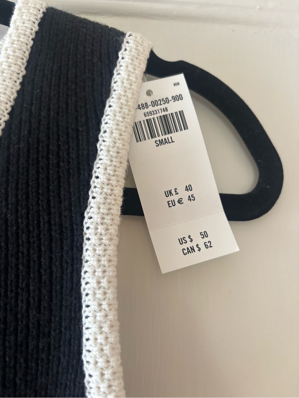 NWT Abercrombie & Fitch Mara Black Button Up Sweater Vest - Picture 4 of 5
